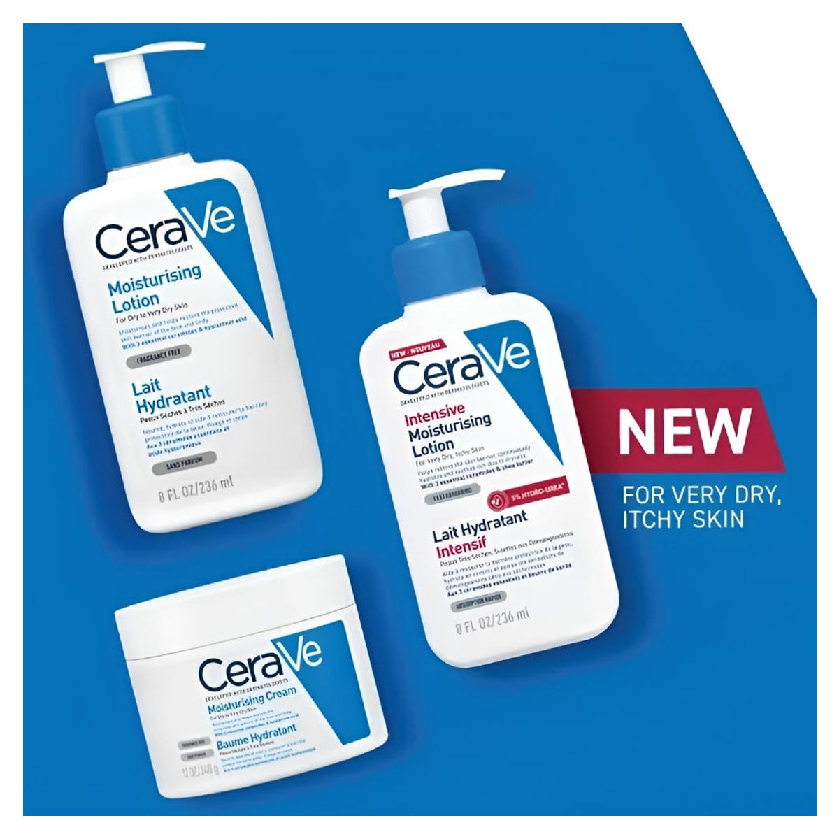 CeraVe hydro urea ceramide intensive moisturizing lotion 236ml very dry itchy skin 72h hydration Health Boutique