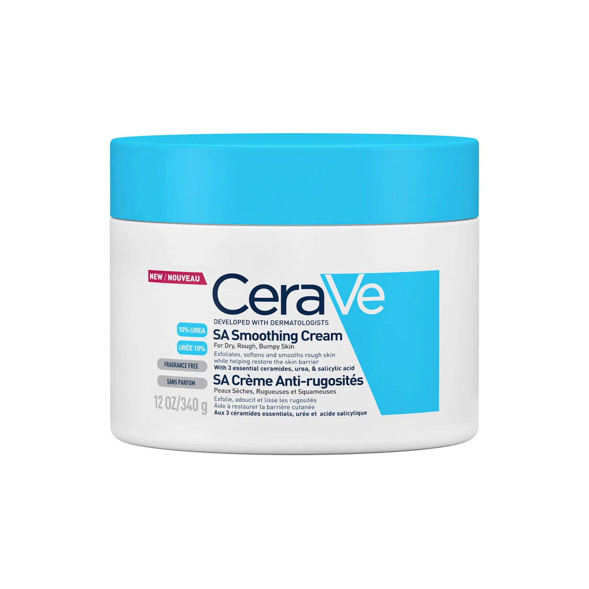CeraVe urea salicylic acid ceramide smoothing cream 10% 340g body moisturizer Health Boutique