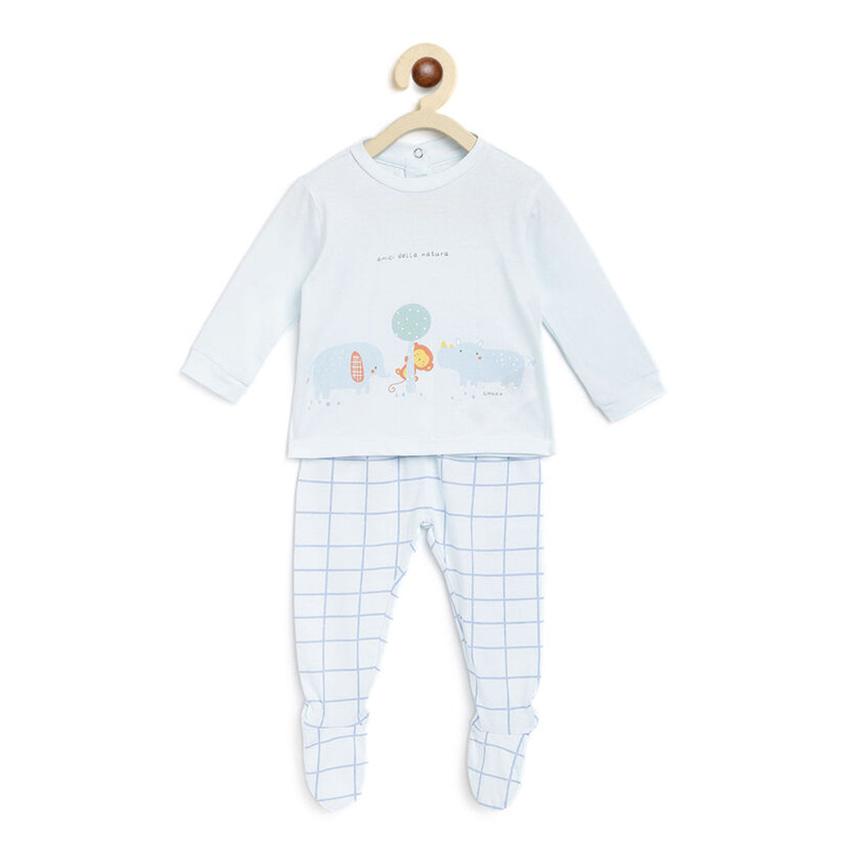 Chicco Printed Long-sleeve 2Pcs Set Blue
