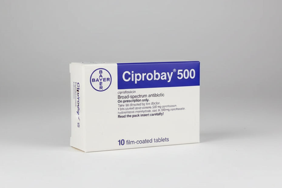 Ciprobay 500 mg tablets ciprofloxacin fluoroquinolone antibiotic therapy