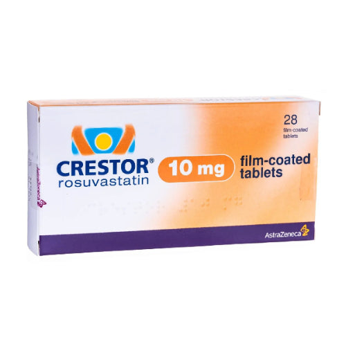 Crestor 10 mg (28 Tablets) – Rosuvastatin for cholesterol control and heart health, available at HealthBoutiqueJo.com with fast delivery to Jordan & GCC.