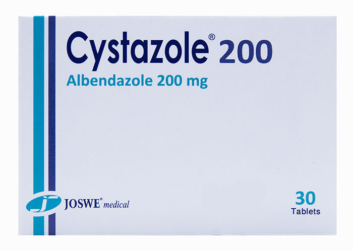 Cystazole 200mg capsules albendazole deworming intestinal worms antiparasitic treatment helminth infection capsules Health Boutique