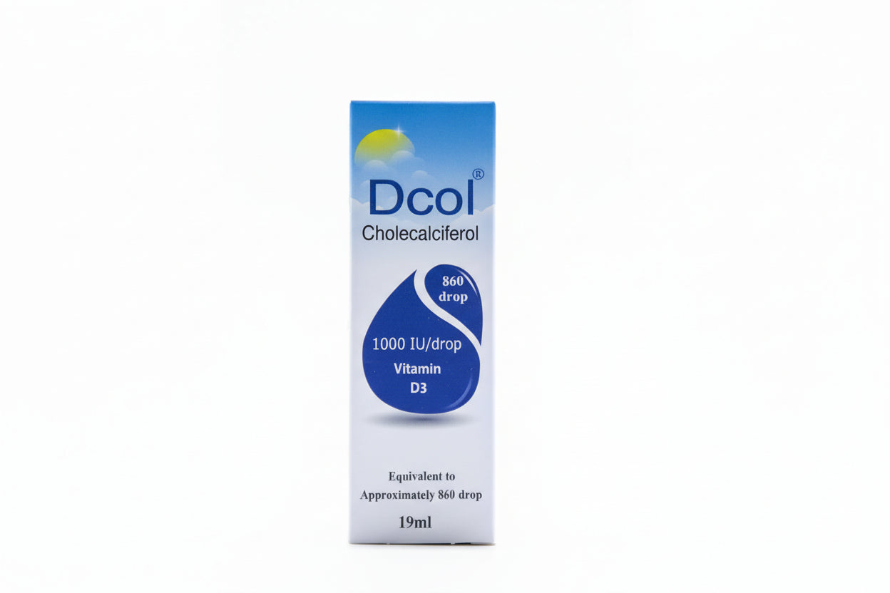 Dcol vitamin D3 1000 IU drops 19ml cholecalciferol liquid bone health kids supplement Health Boutique