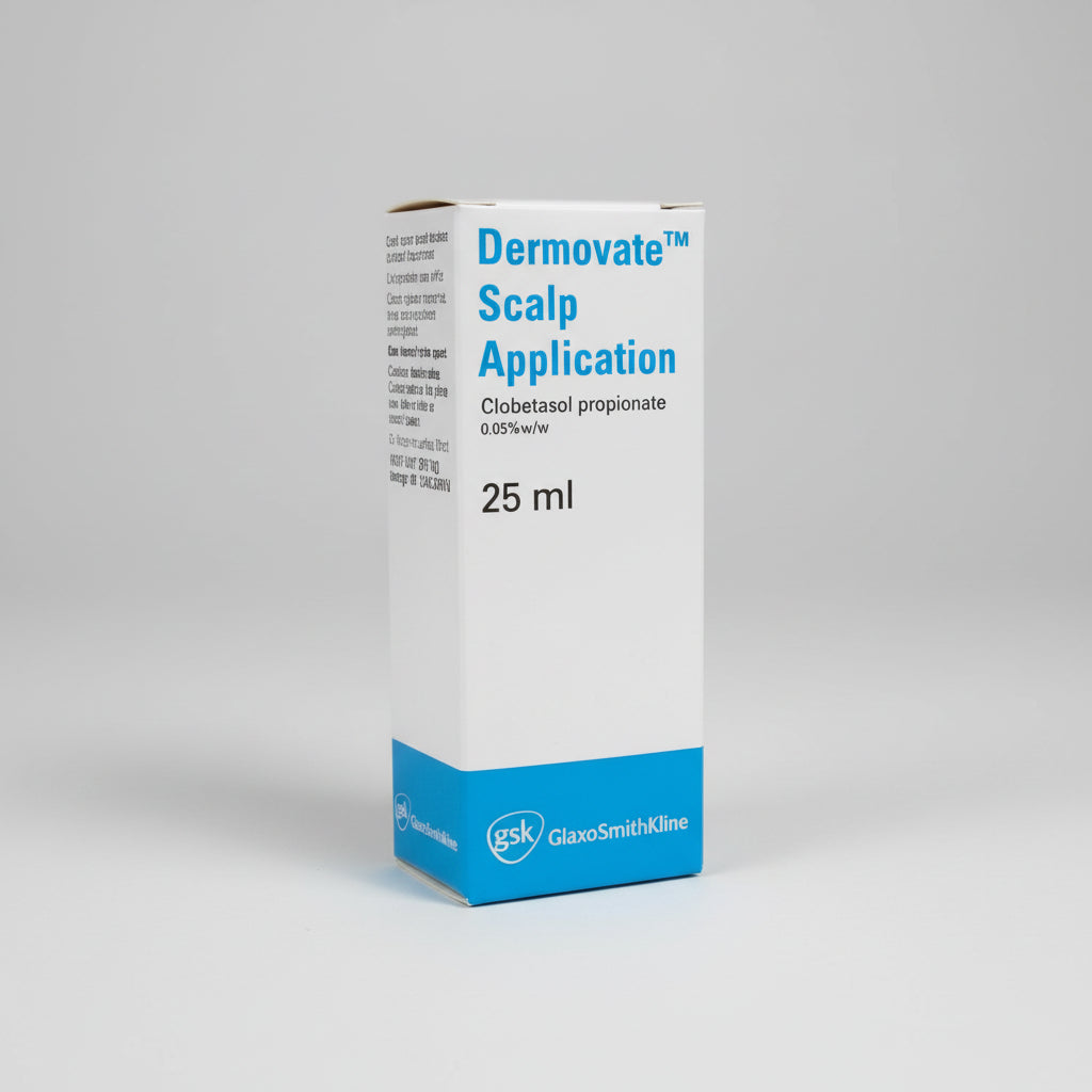 Dermovate Scalp Application 25 ml clobetasol propionate corticosteroid scalp treatment for psoriasis and dermatitis
