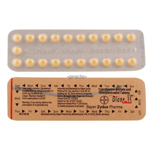 Diane 35 tablets cyproterone acetate ethinylestradiol hormonal acne therapy