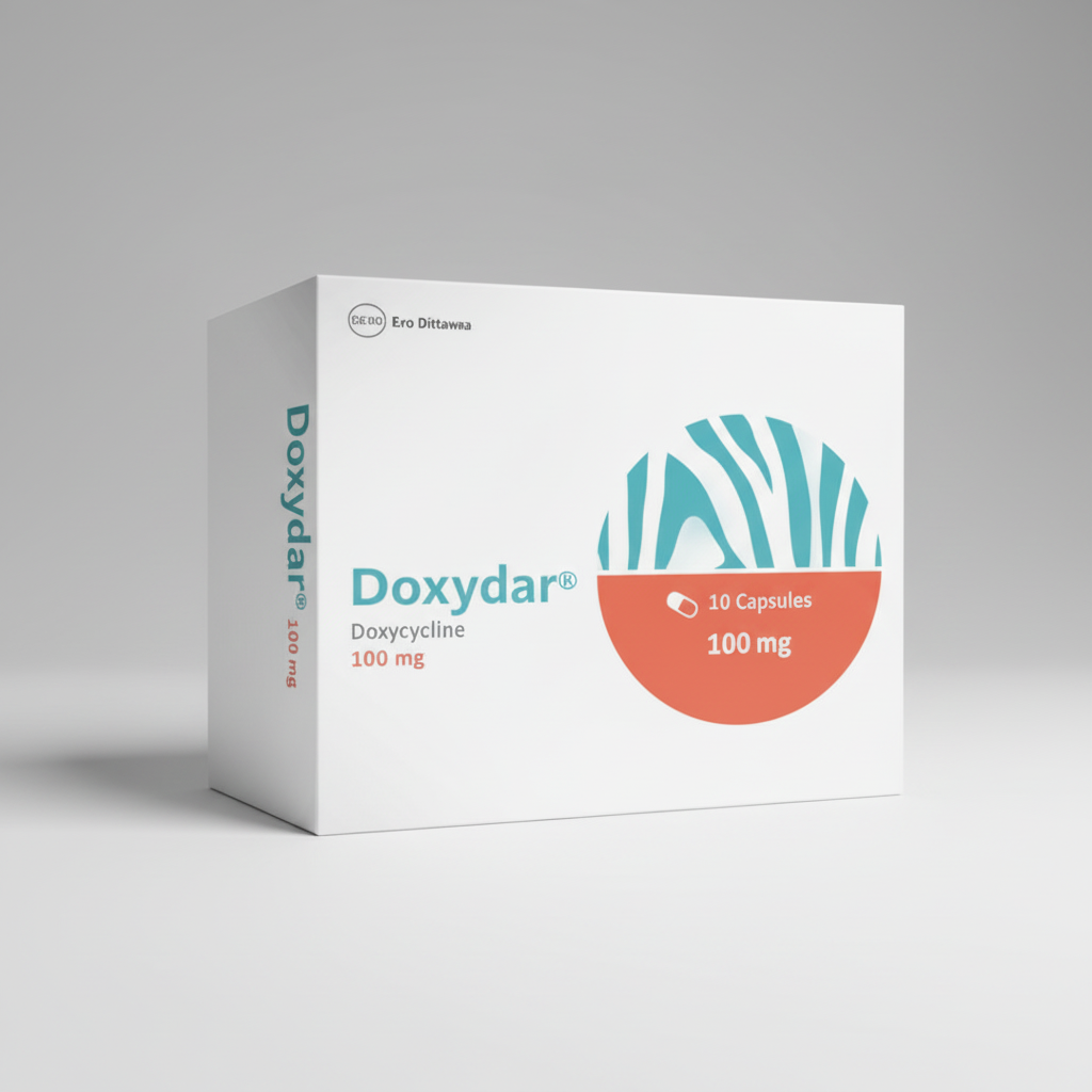 Doxydar doxycycline 100 mg tetracycline antibiotic oral capsules 10 pack Health Boutique