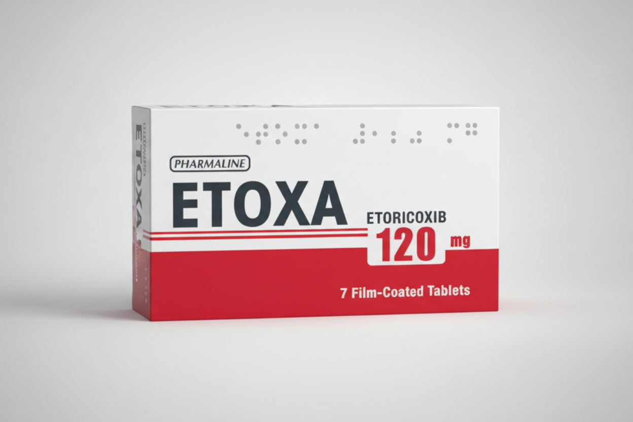 Etoxa 120 mg 7 tablets etoricoxib selective COX-2 inhibitor blister pack