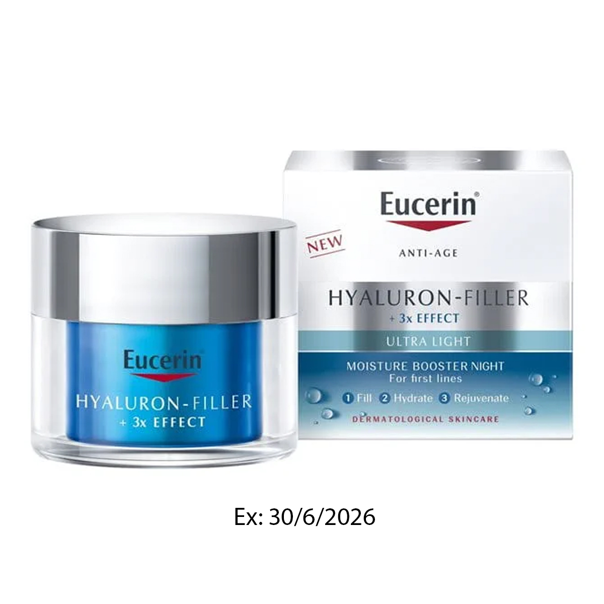 Eucerin Hyaluron-Filler Night Peeling & Serum 50ml - Anti-Aging Moisturizing Booster Cream
