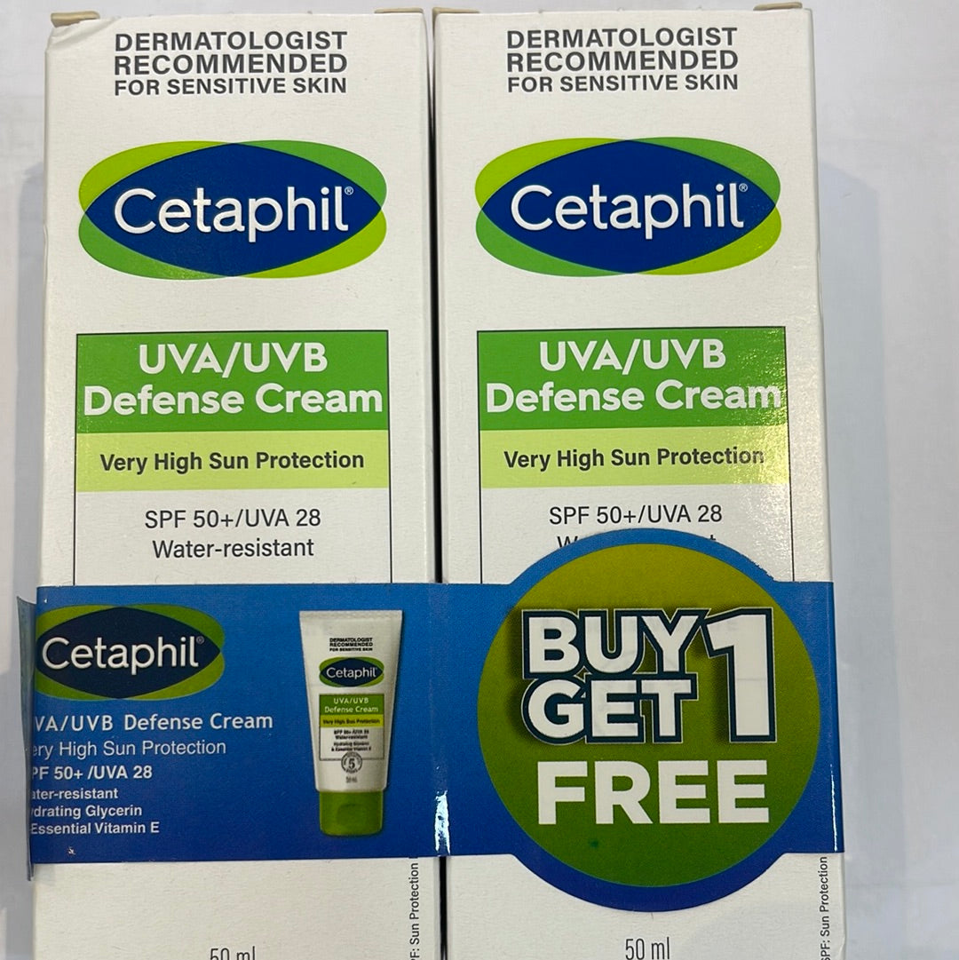 Cetaphil uva/uvb defense cream spf 50+ sunblock