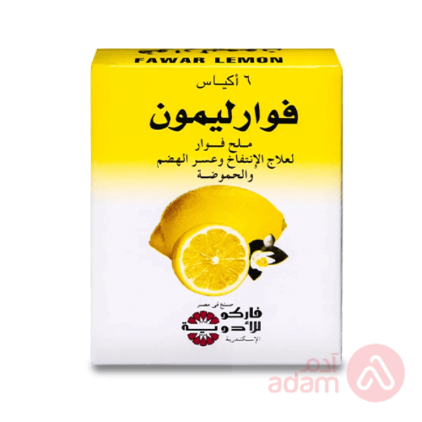 Fawar Lemon effervescent powder 6x5g sachets digestive support