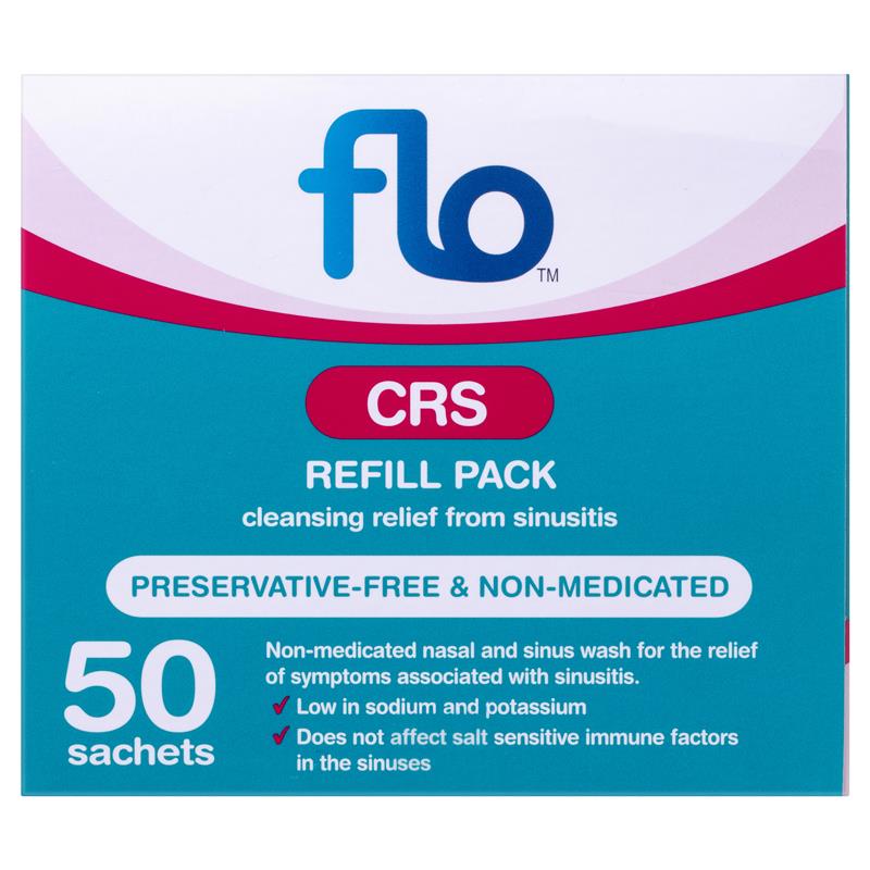 Flo CRS refill 50 pack sachets for chronic sinus nasal irrigation