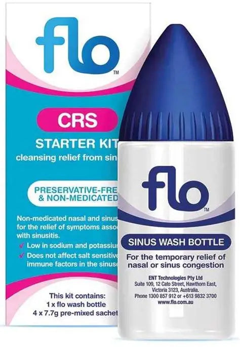 Flo CRS starter kit 4 sachets plus 50 refill sachets for sinus irrigation