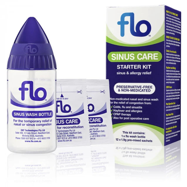 Flo Sinus Care starter kit 12 sachets plus 100 refill sachets for nasal irrigation