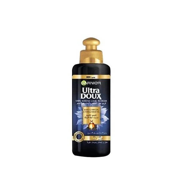Garnier Ultra Doux Black Charcoal Leave-In Cream 200ml moisturizes dry frizzy hair Health Boutique