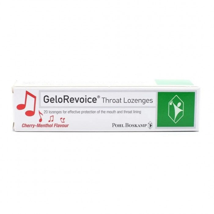 Gelorevoice throat lozenges 20 for throat hydration and voice support