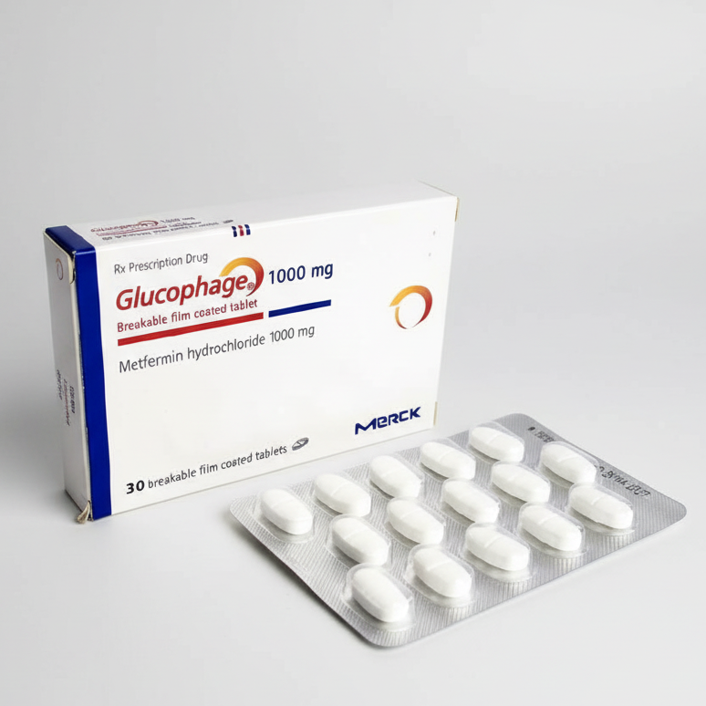 Glucophage® 1000 mg Tablets (30 Tablets) – Type 2 Diabetes Therapy