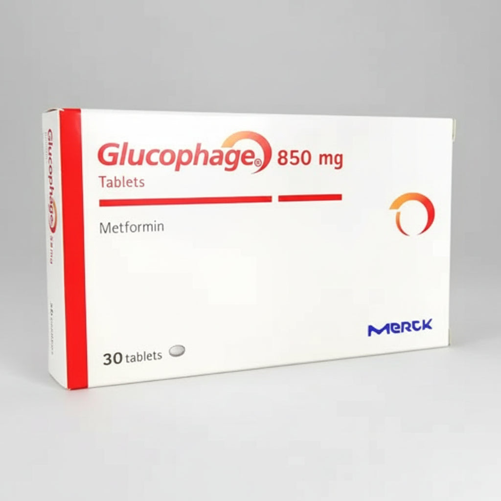 Glucophage 850 mg Retard 30 tablets prolonged release metformin XR blister pack