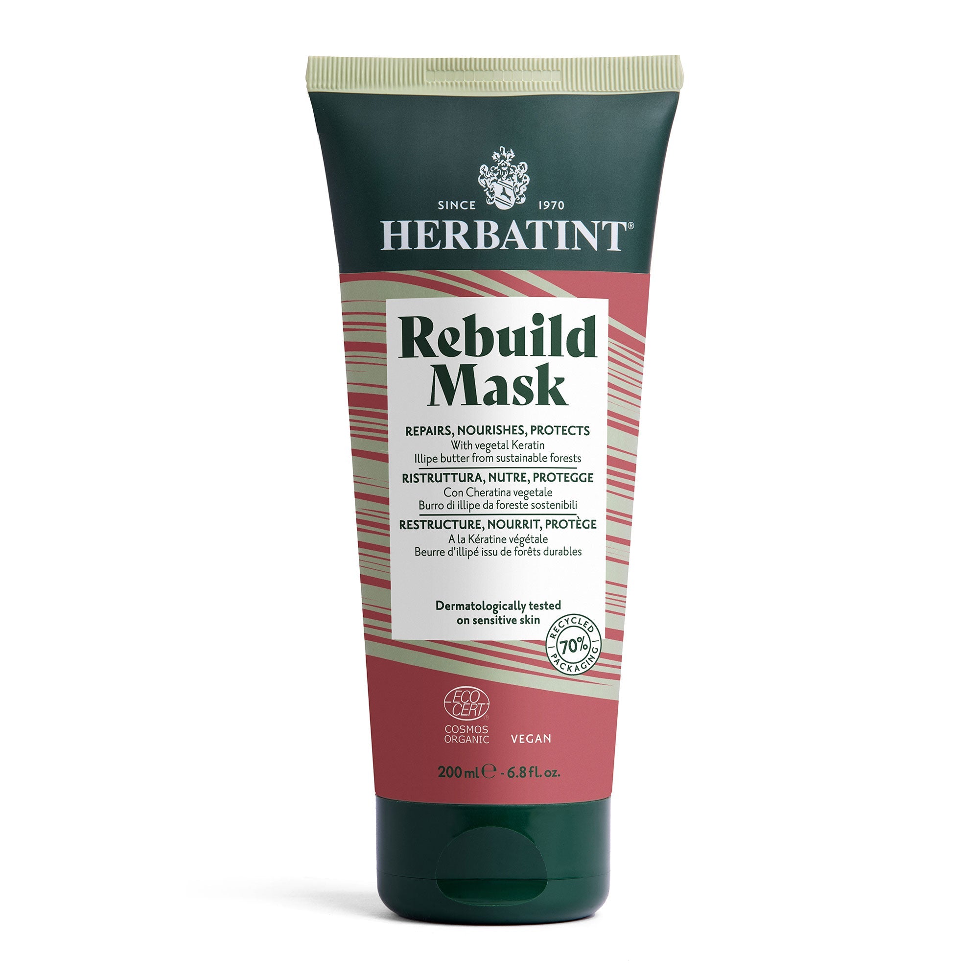 Herbatint Rebuild Mask Bio Restorative Hair Treatment 200ml strengthens damaged hair Health Boutique