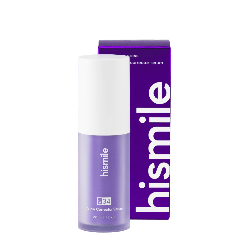 Hismile V34 colour corrector serum for instant teeth whitening Jordan.