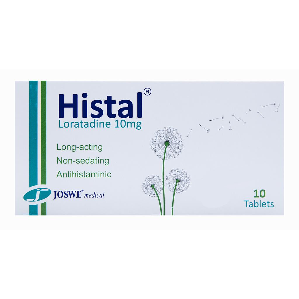 Histal 10 mg 10 tablets loratadine antihistamine allergy medication