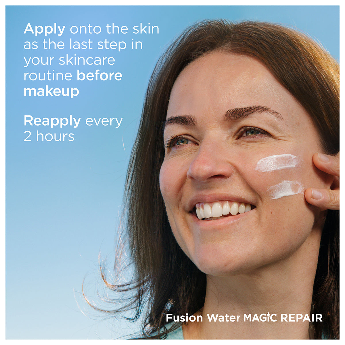 ISDIN Fusion Water Magic Repair SPF 50 50ml DNA repair sunscreen hyaluronic acid peptides face fluid Health Boutique
