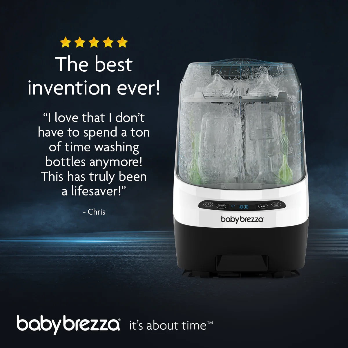 Baby Brezza - Bottle Washer Pro | Washer, Sterilizer & Dryer | Black