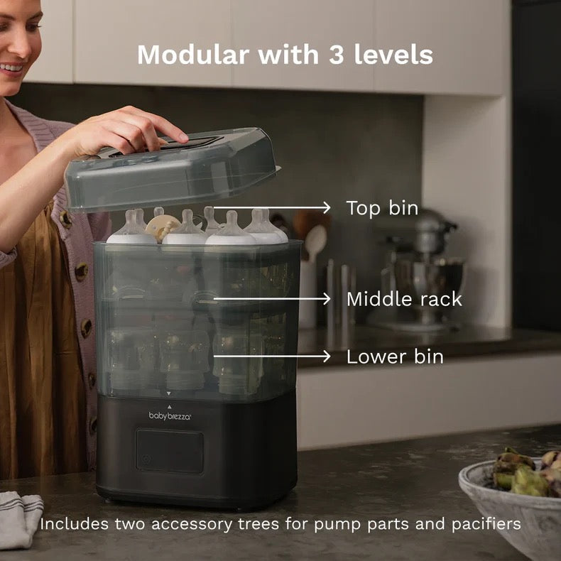 Baby Brezza - SuperQuick™ 10 Minute Baby Bottle Sterilizer And Dryer | Matte Black