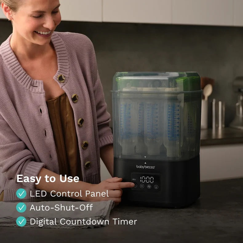 Baby Brezza - SuperQuick™ 10 Minute Baby Bottle Sterilizer And Dryer | Matte Black