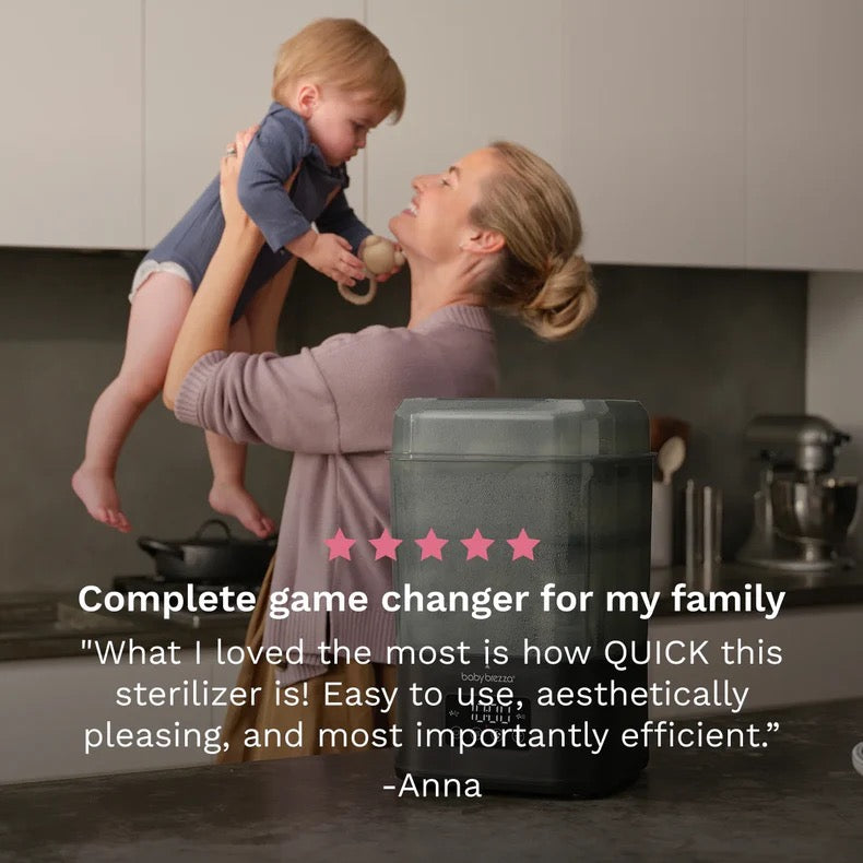 Baby Brezza - SuperQuick™ 10 Minute Baby Bottle Sterilizer And Dryer | Matte Black