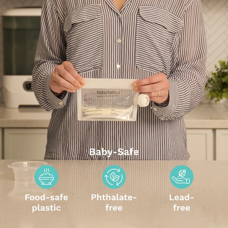 Baby Brezza - Reusable Milk Storage Bags w Filling Funnel | 10 Pack