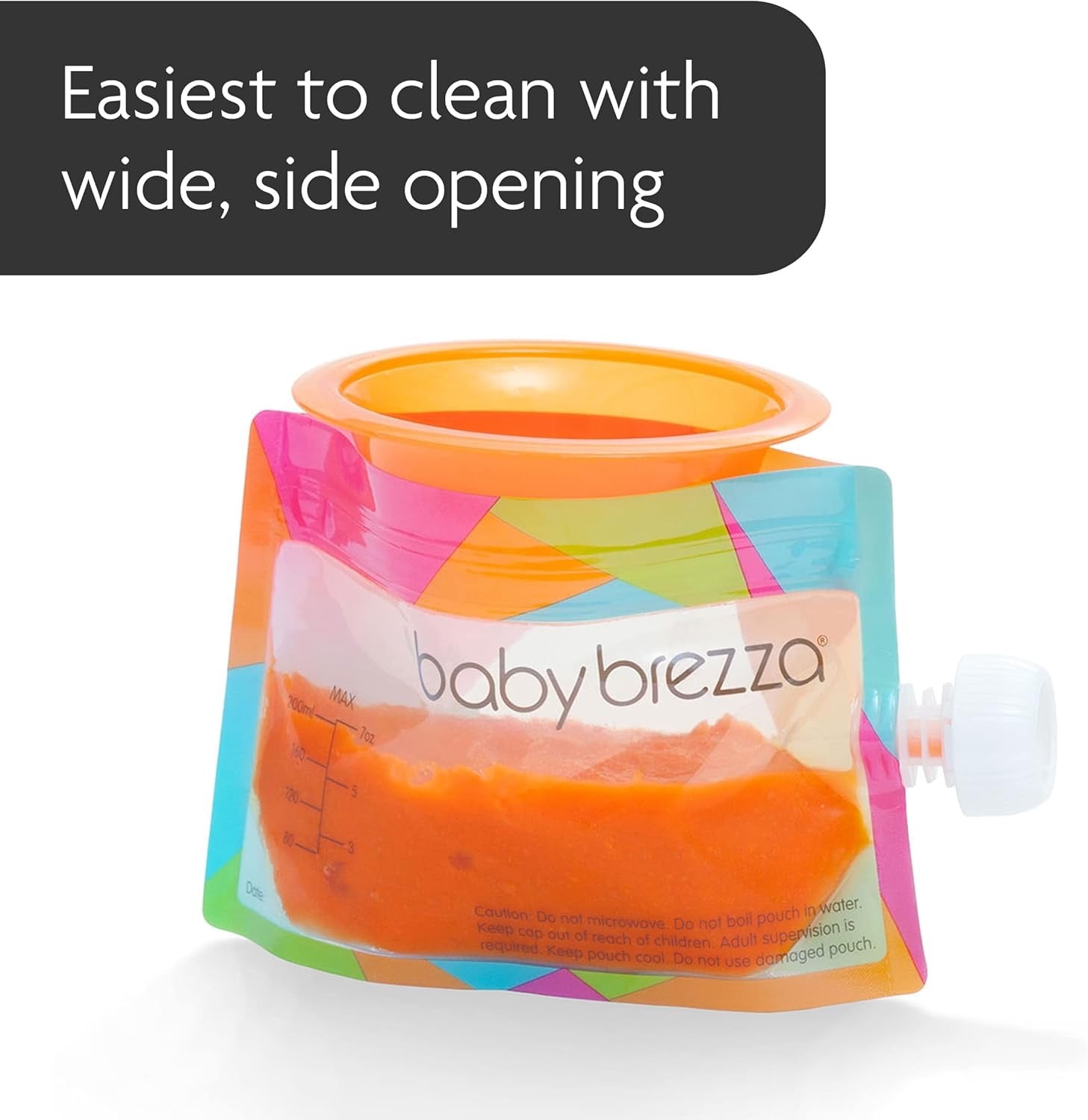Baby Brezza - 10 Reusable food pouches | 207ml