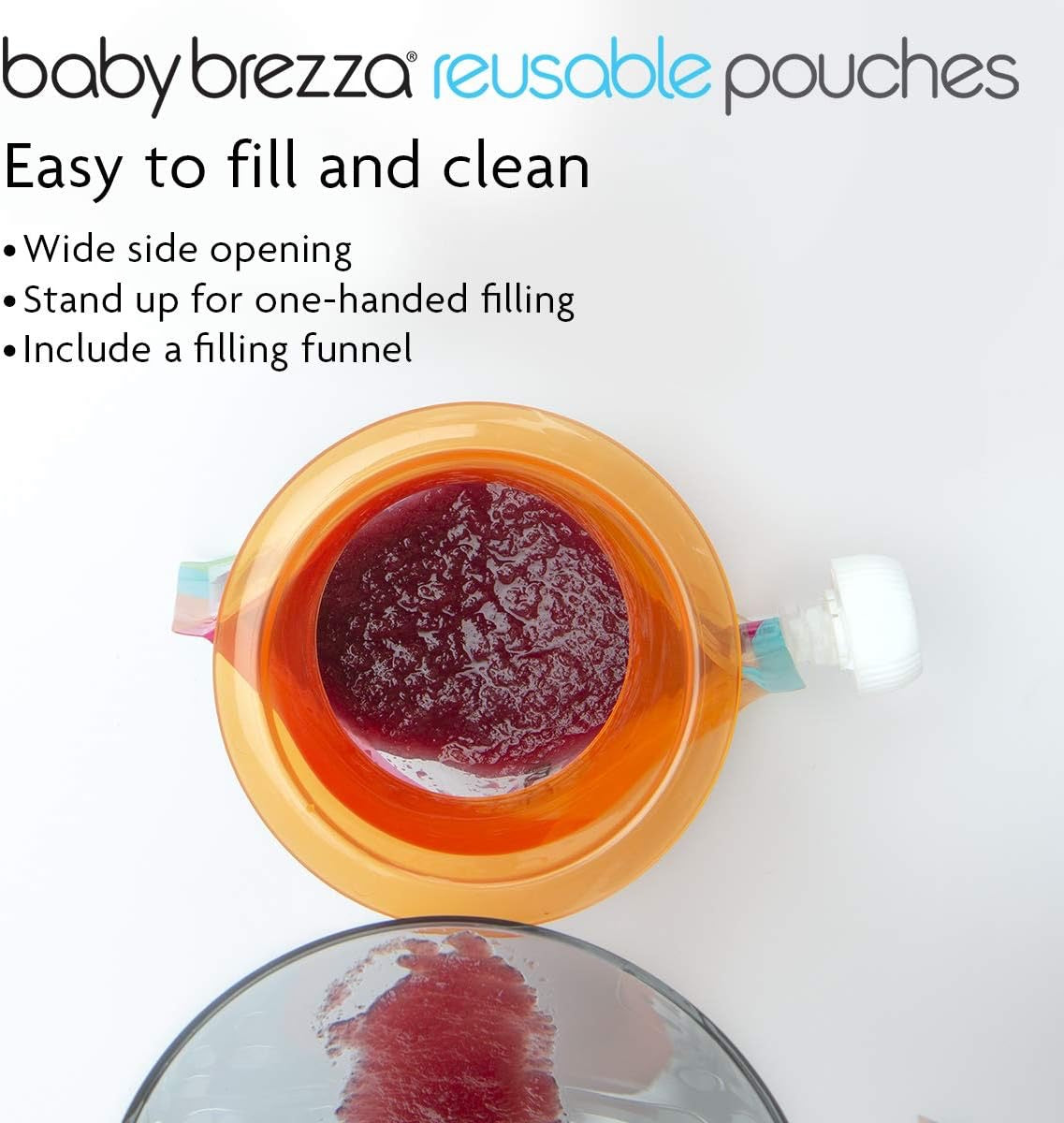 Baby Brezza - 10 Reusable food pouches | 207ml