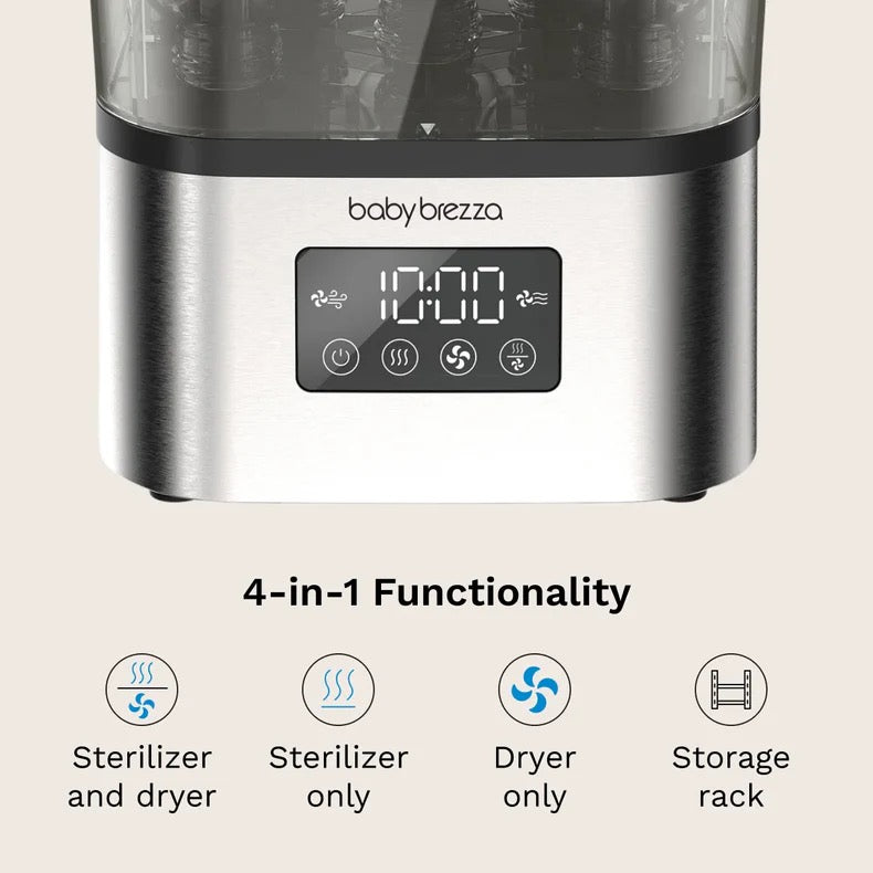 Baby Brezza - SuperQuick™ 10 Minute Baby Bottle Sterilizer And Dryer | Stainless