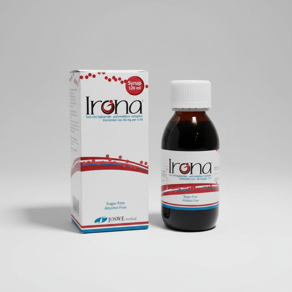 Irona syrup 120 ml liquid iron supplement for iron deficiency and anemia support