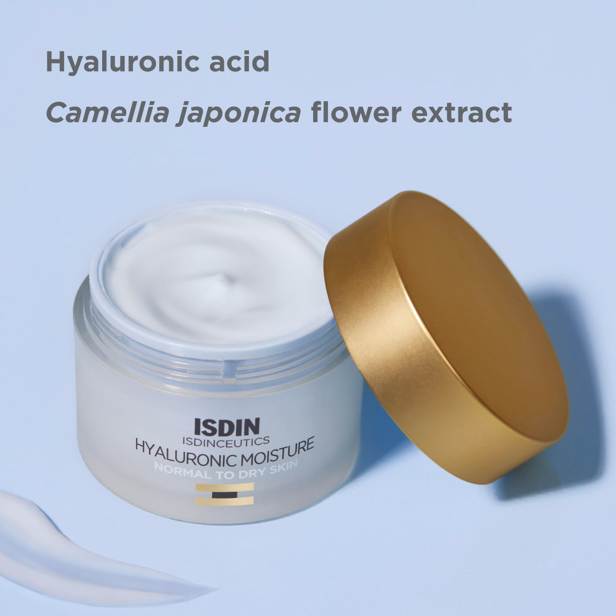 Isdin Hyaluronic Moisture Normal To Dry Skin Cream 50g + Free Spatula