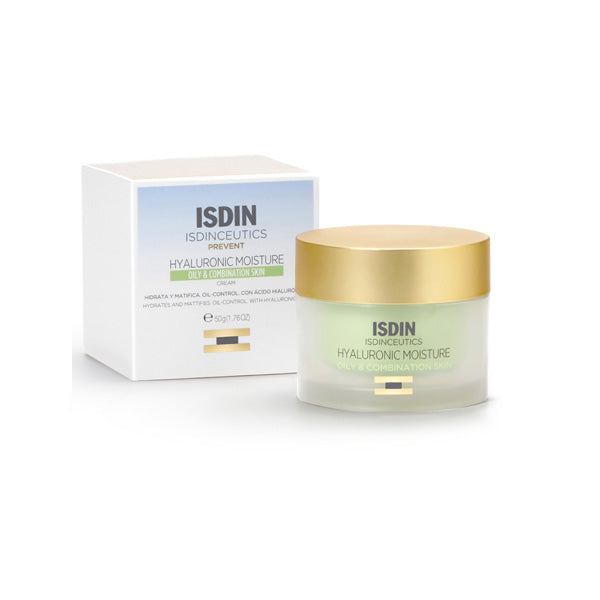 Isdin Hyaluronic Moisture Oily & Combination Skin Cream 50g + Free Spatula