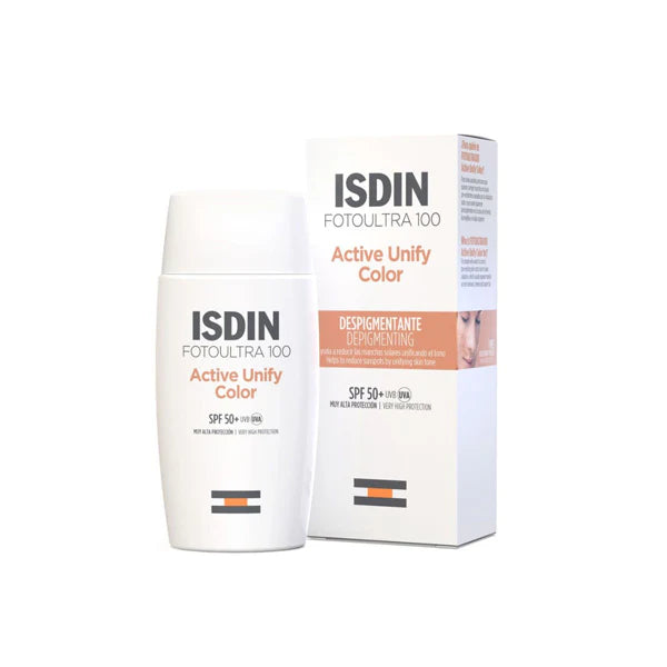 Isdin fotoultra 100 Active Unify SPF50 50ml color Sunblock- HEALTH BOUTIQUE