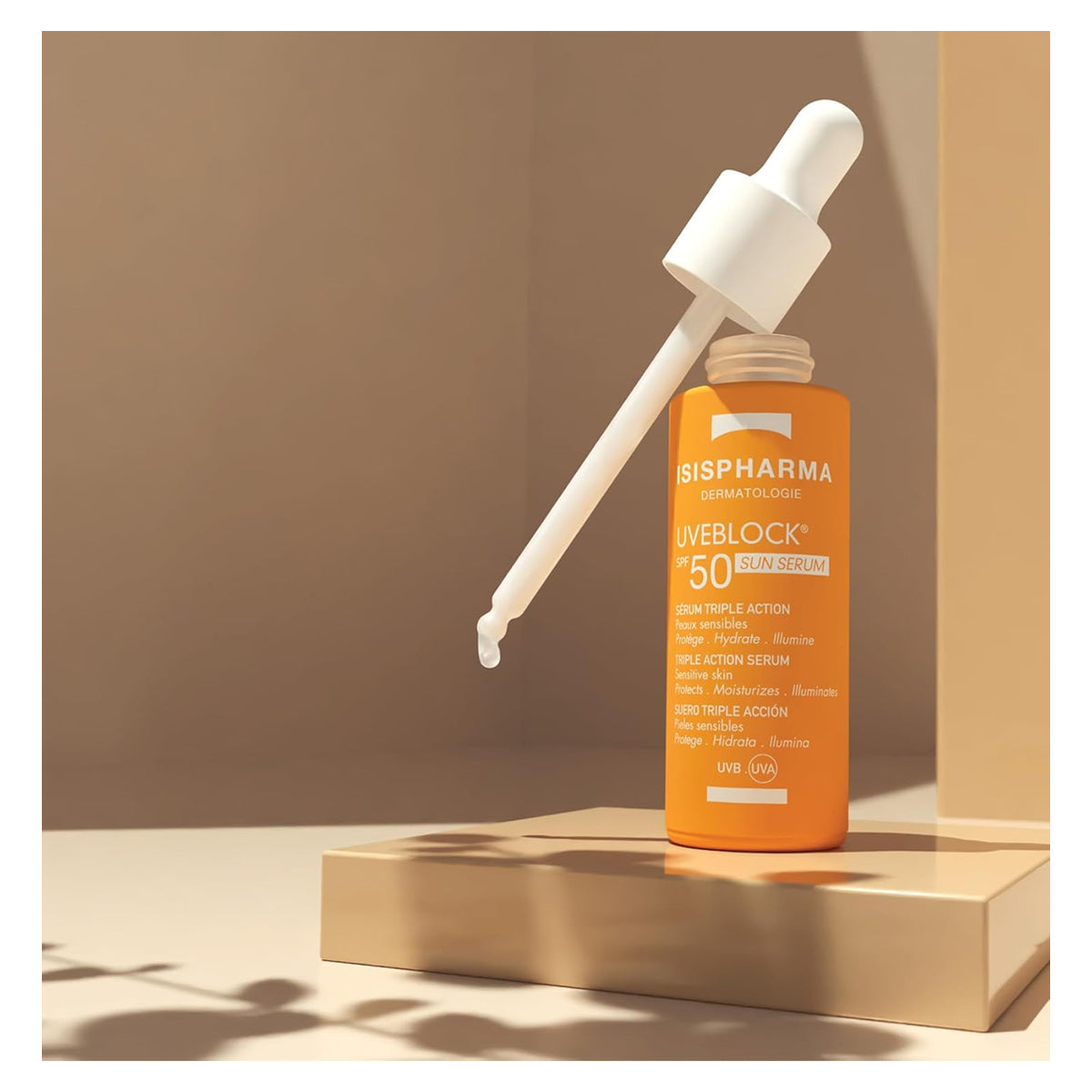 Isispharma Uveblock SPF50 Triple Action Sun Serum 28ml + Free Bag
