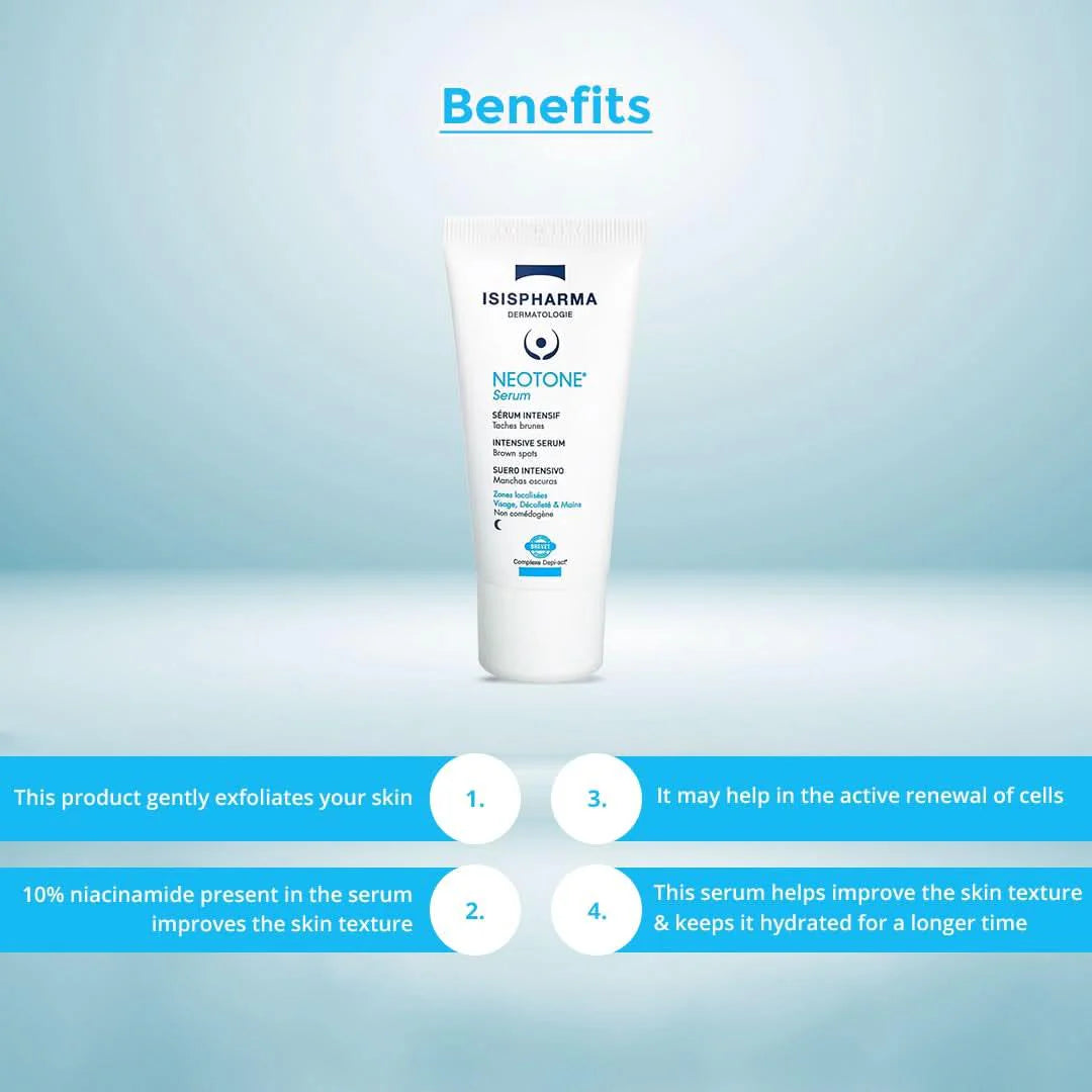 Isispharma Neotone Serum Glycolic Acid Niacinamide Dark Spot Correcting Serum 30ml Health Boutique