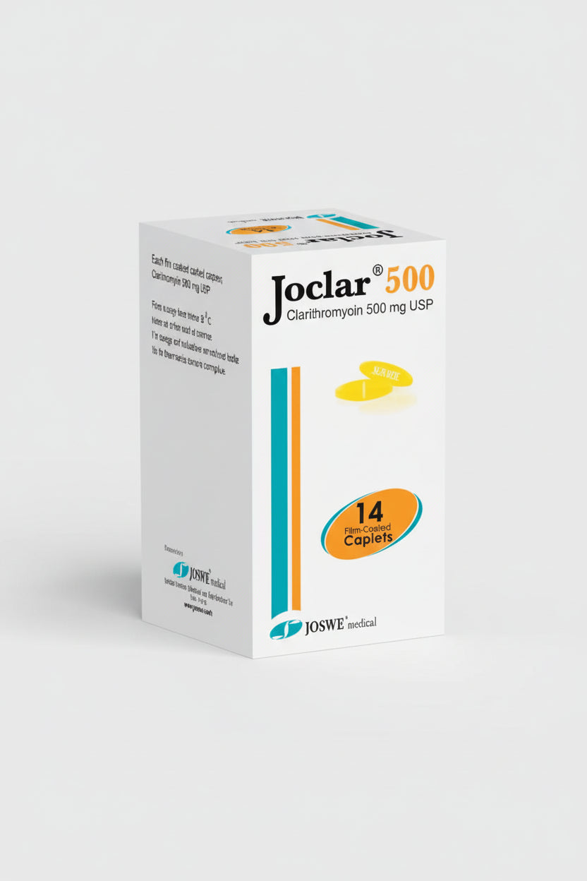 Joclar 500 mg 14 tablets clarithromycin antibiotic infection treatment medication