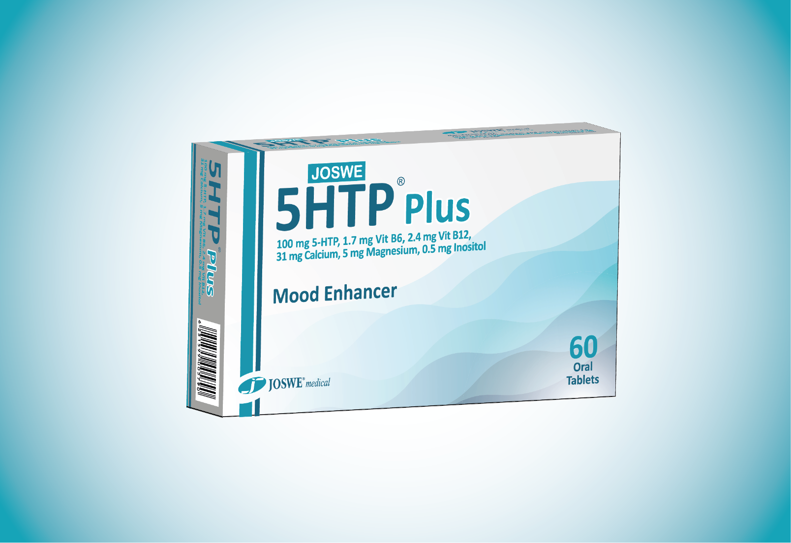 Joswe 5-HTP Plus mood enhancer tablets 60 serotonin support supplement for mood balance