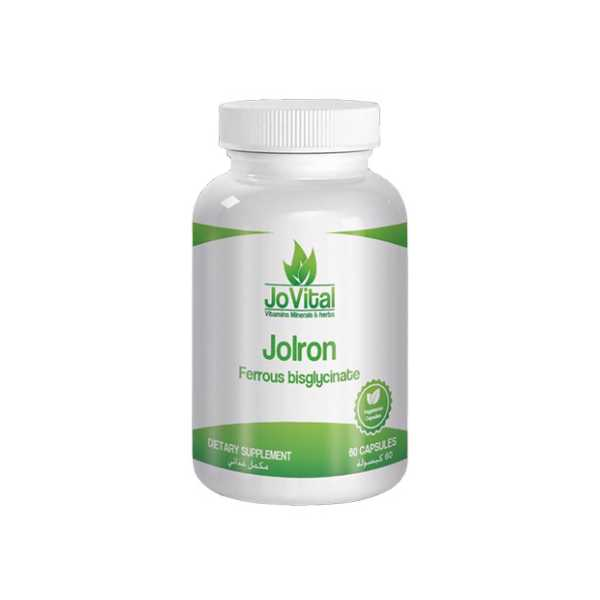 Jovital JoIron iron bisglycinate 27 mg vitamin C folic acid vitamin B12 60 capsules Health Boutique