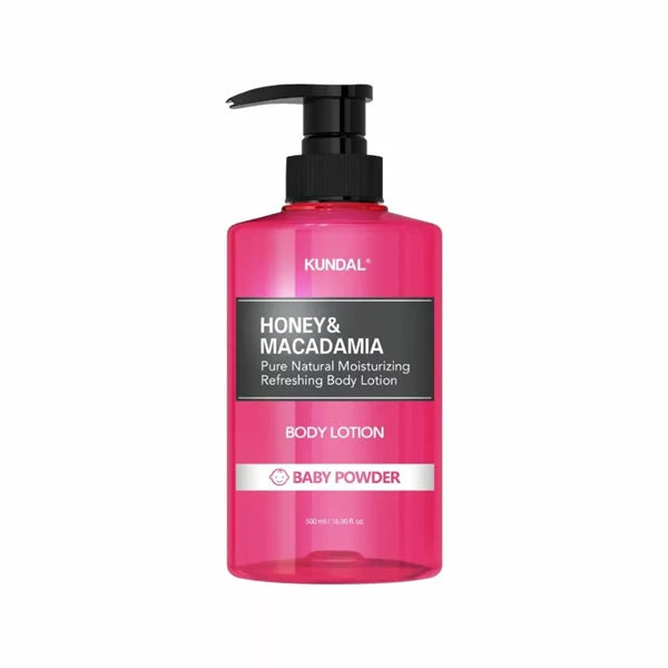 Kundal Honey & Macadamia Body Lotion Baby Powder 500ml hydrates and softens dry skin Health Boutique