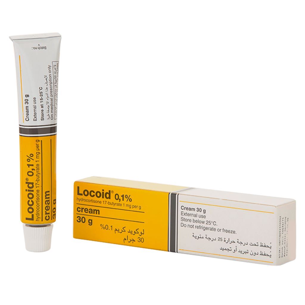 Locoid 0.1% hydrocortisone butyrate lipocream 30 g