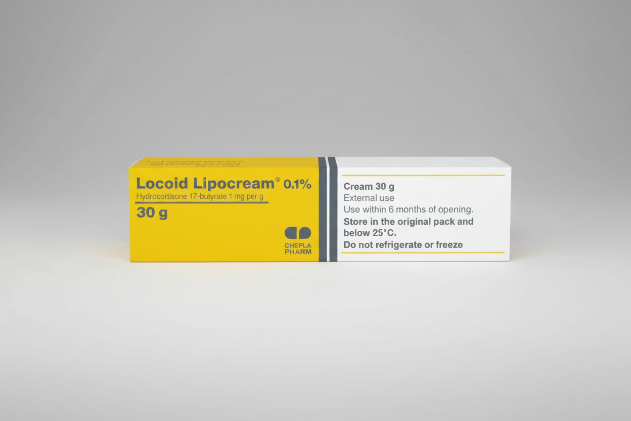 Locoid 0.1% hydrocortisone butyrate lipocream 30 g