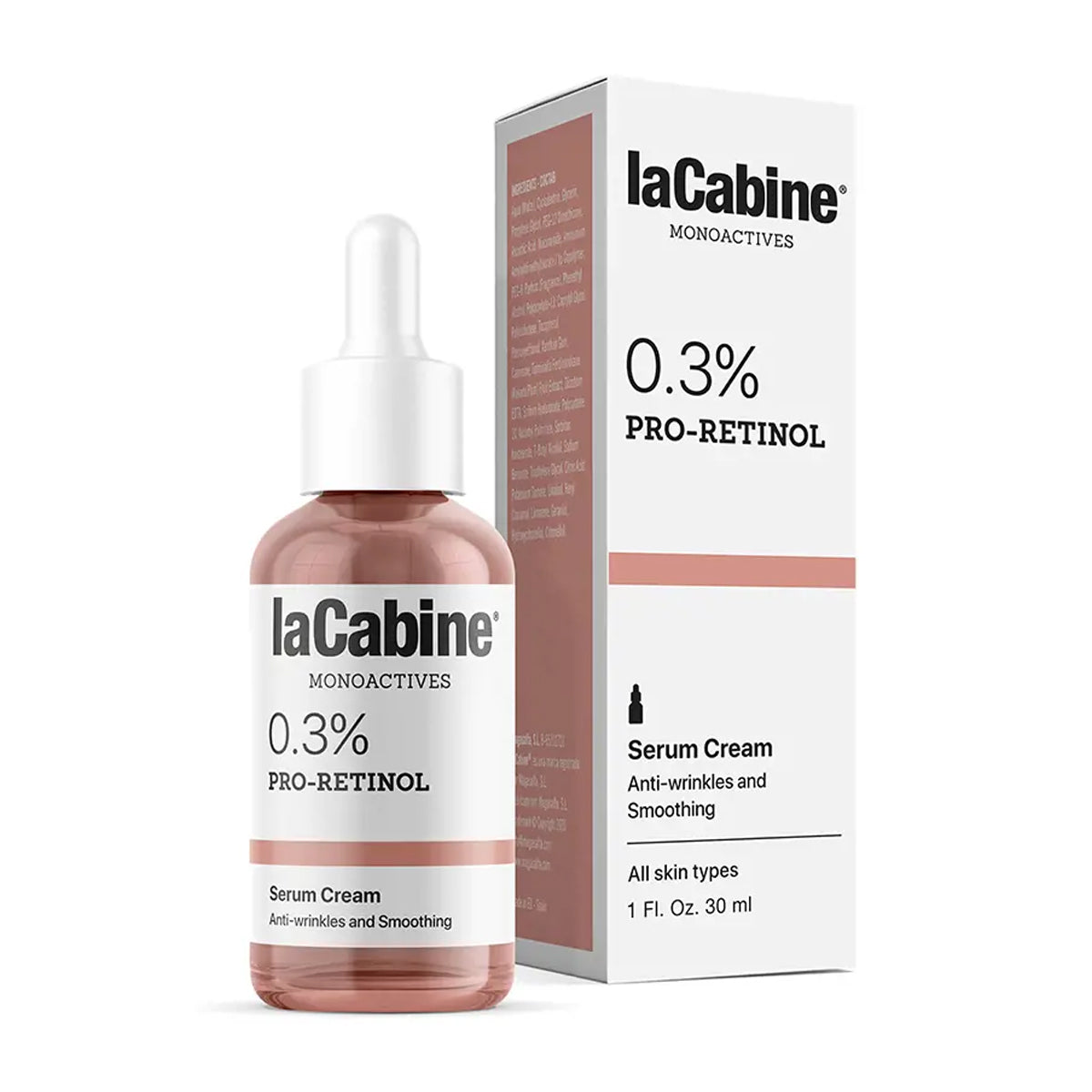 Lacabine 0.3% Pro-Retinol 2 in 1 Serum Cream 30ml