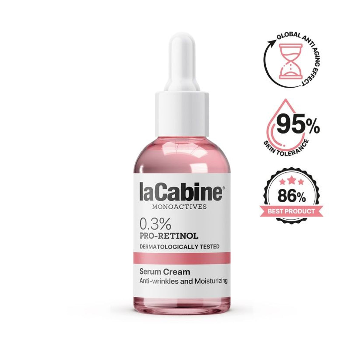 Lacabine 0.3% Pro-Retinol 2 in 1 Serum Cream 30ml anti-aging fine line care skin renewal Health Boutique