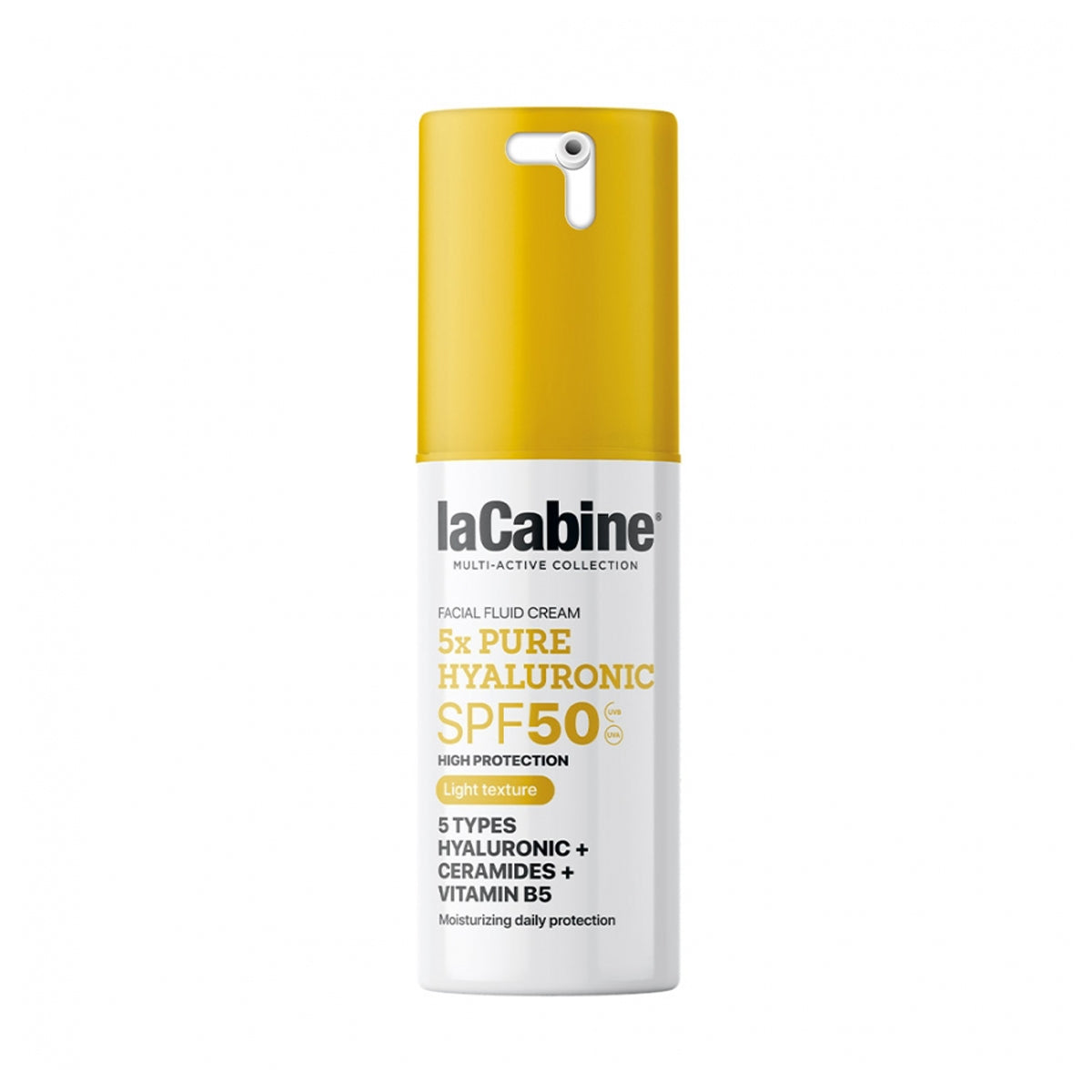 Lacabine 5x Pure Hyaluronic SPF50 Fluid Sunscreen 30ml hydrating UV protection plumping skin Health Boutique