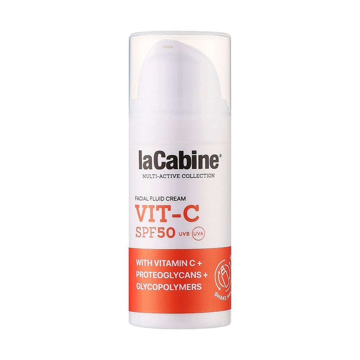 Lacabine VIT-C SPF50 Fluid Sunscreen 30ml brightening vitamin C UV protection radiant skin Health Boutique