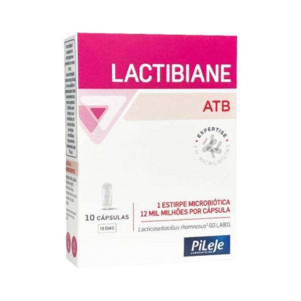 Lactibiane ATB probiotic capsules gut flora support during antibiotics digestive health microbiome balance Lactobacillus Bifidobacterium supplement Health Boutique
